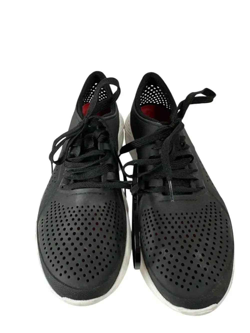 Crocs LiteRide Pacer Sneakers Black Lace Up Walking Athleisure Womens 10